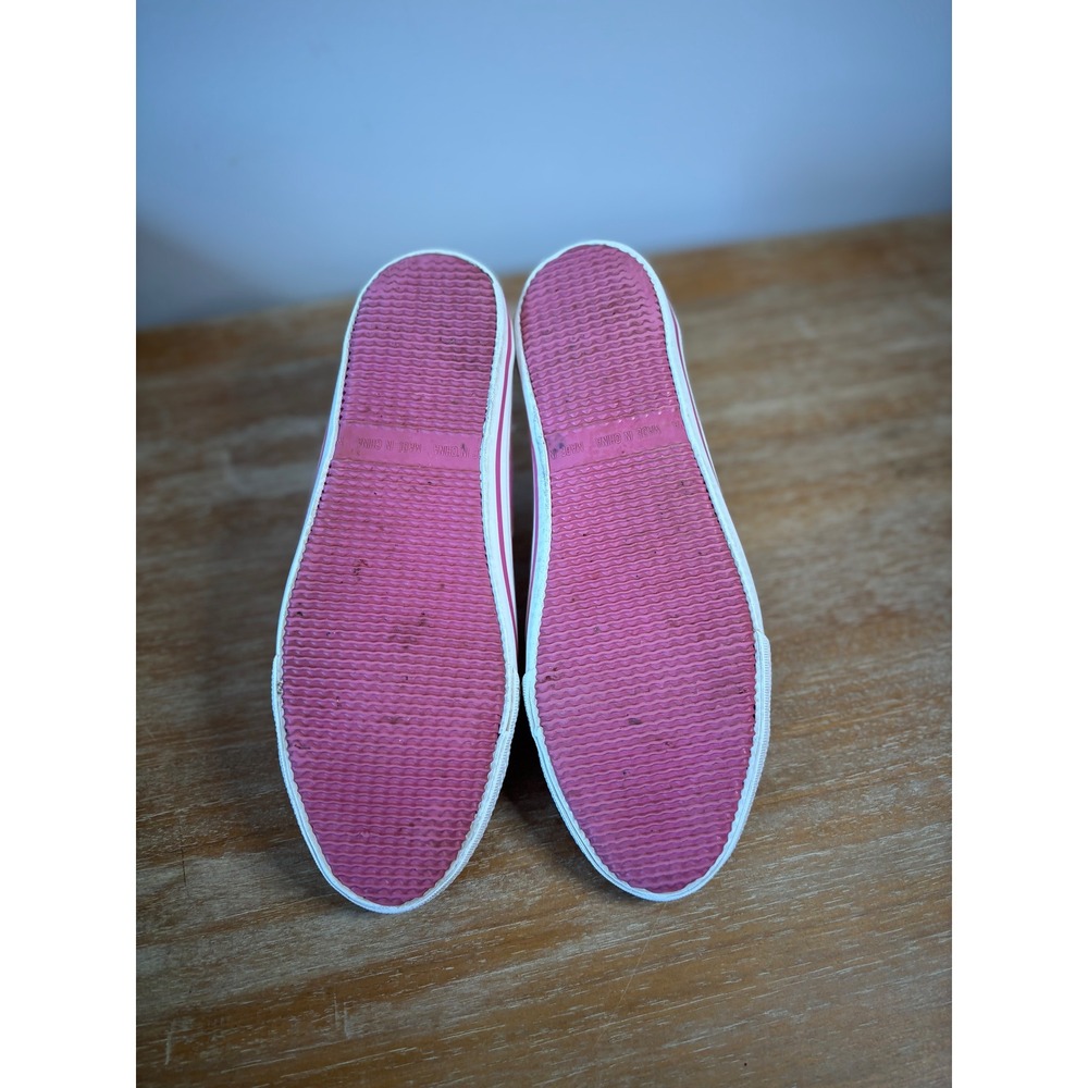Longchamp Le Pliage Pink White Canvas Ballet Flats Slip On Shoes - Picture 6 of 9